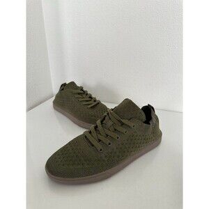 SUAV Men's Zilker Gum Sole Sneakers Green Knit Low Top Laces Comfort Size 7.5